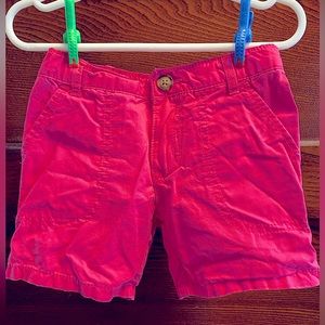 Carter’s adjustable-waist cotton shorts, size 3T, Like New, 100% cotton, pink